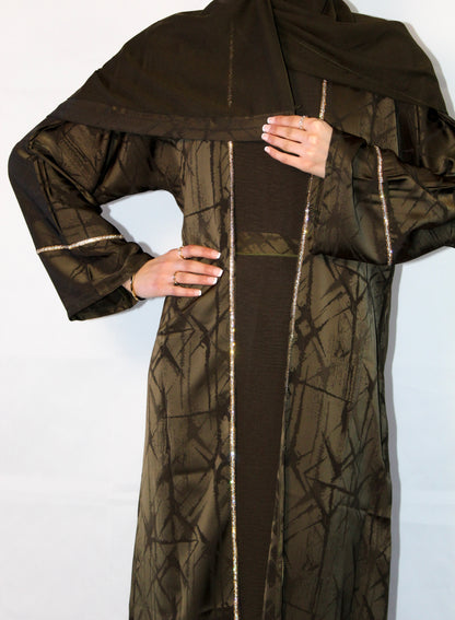 AMIRA LUXE ABAYA SET GREEN